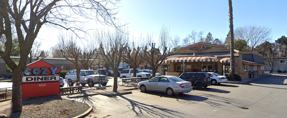 exterior of cozy diner